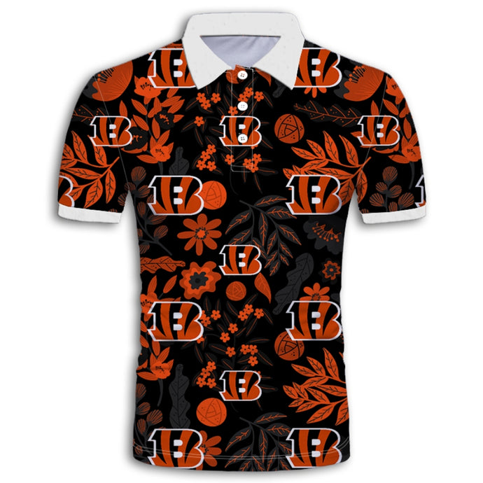 Cincinnati Bengals Aloha Hawaiian Polo Shirt