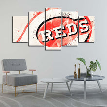 Load image into Gallery viewer, Cincinnati Reds Paint Splash Wall Canvas