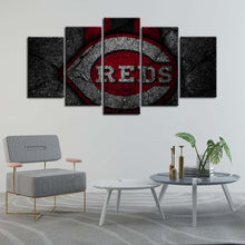 Load image into Gallery viewer, Cincinnati Reds Rock Style Wall Canvas