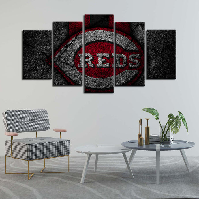 Cincinnati Reds Rock Style Wall Canvas