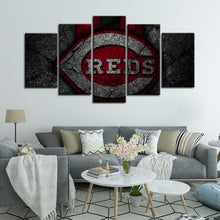 Load image into Gallery viewer, Cincinnati Reds Rock Style Wall Canvas