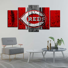 Load image into Gallery viewer, Cincinnati Reds Rough Look Wall Canvas