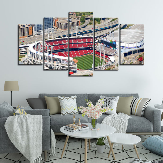 Cincinnati Reds Stadium Wall Canvas 1
