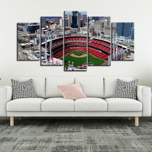 Cincinnati Reds Stadium Wall Canvas 3