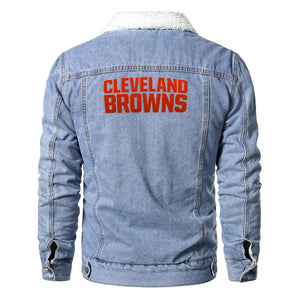 Cleveland Browns Fur Denim Jacket
