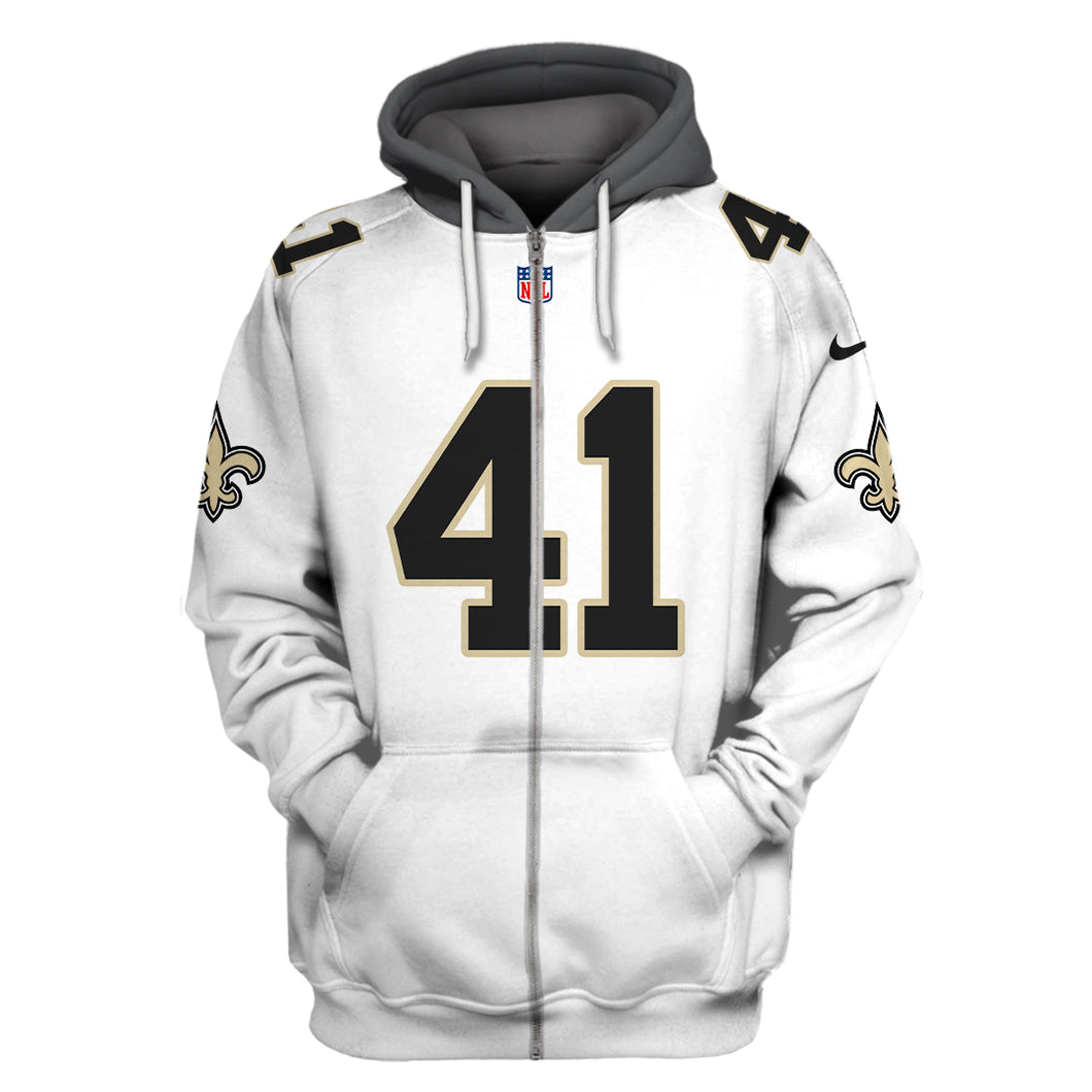 Alvin Kamara New Orleans Saints Casual Zipper Hoodie