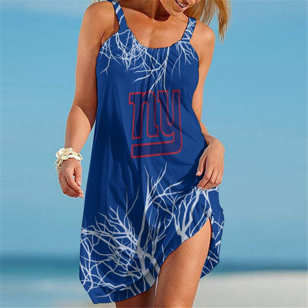 New York Giants Women Casual Beach Dress