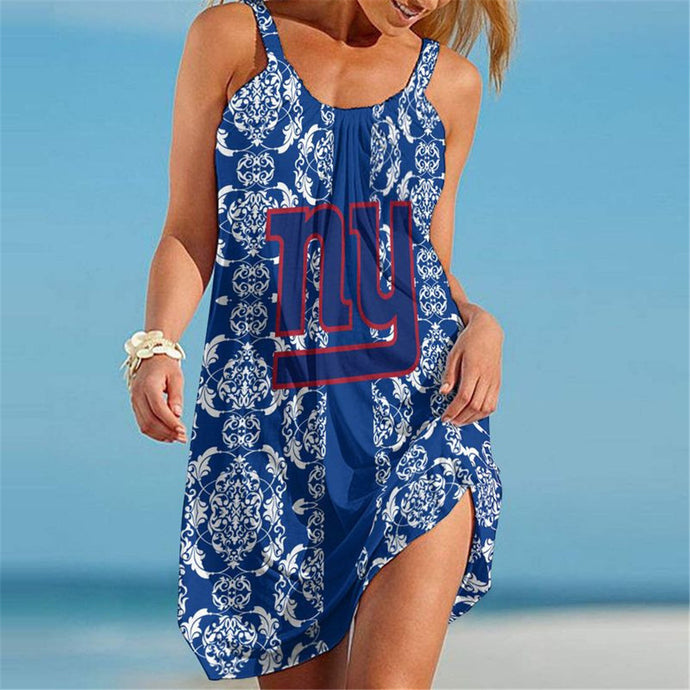 New York Giants Women Casual Beach Dress