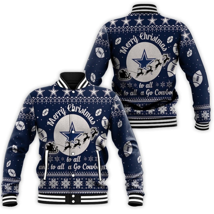 Dallas Cowboys Christmas Letterman Jacket