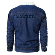 Load image into Gallery viewer, Dallas Cowboys Fur Denim Jacket