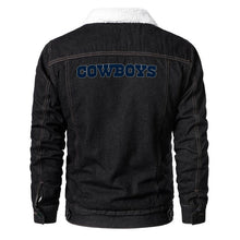 Load image into Gallery viewer, Dallas Cowboys Fur Denim Jacket