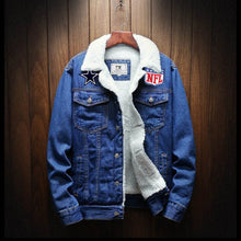 Load image into Gallery viewer, Dallas Cowboys Fur Denim Jacket