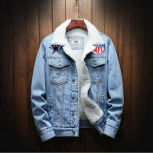 Load image into Gallery viewer, Dallas Cowboys Fur Denim Jacket