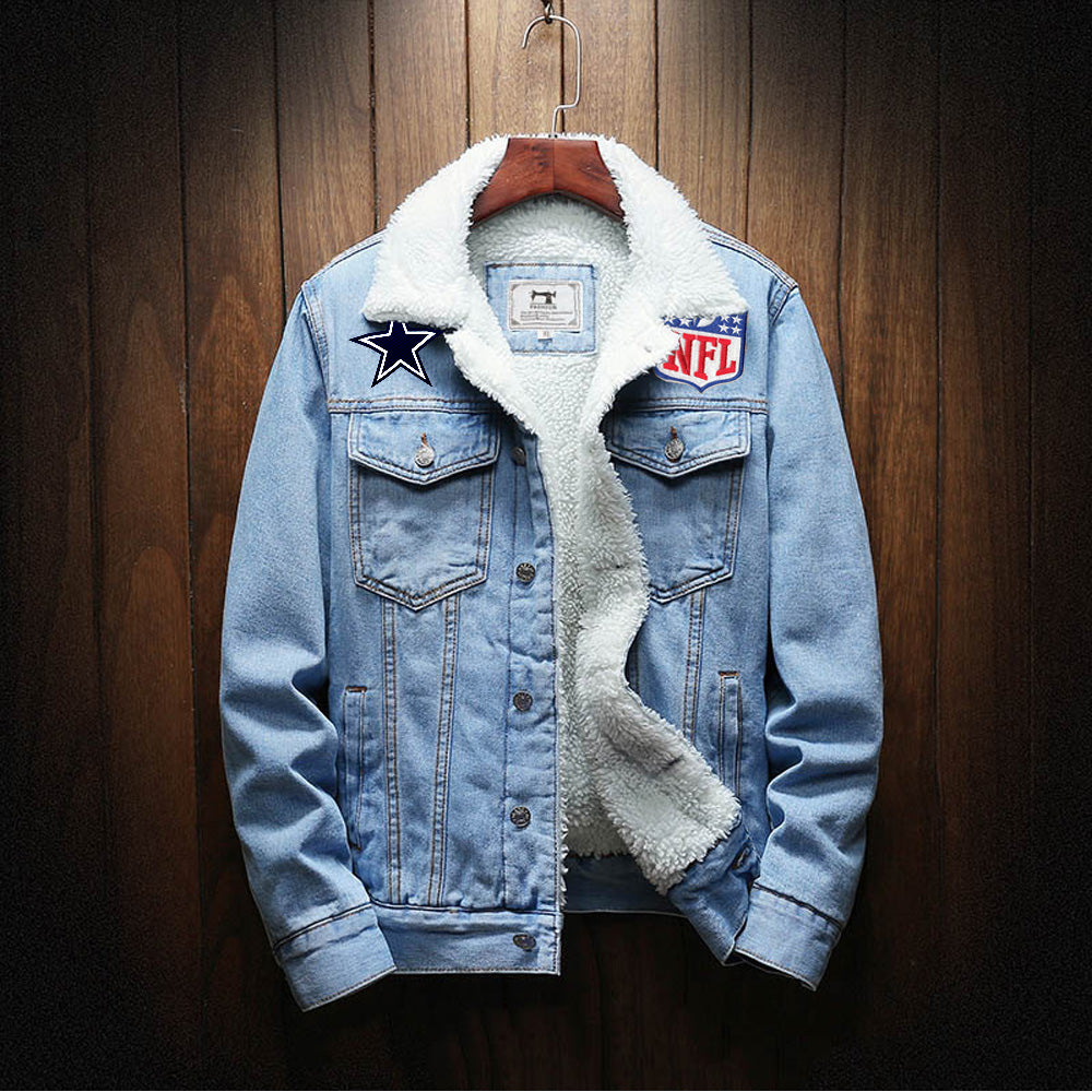 Dallas Cowboys Fur Denim Jacket