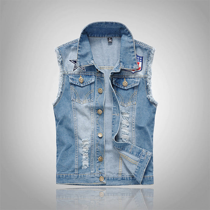 Dallas Cowboys Denim Vest Jacket