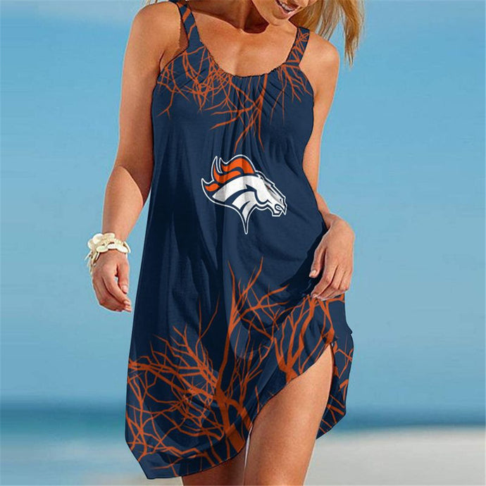 Denver Broncos Women Casual Beach Dress