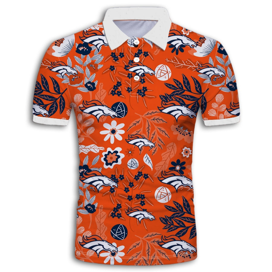 Denver Broncos Aloha Hawaiian Polo Shirt