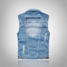 Load image into Gallery viewer, Denver Broncos Denim Vest Jacket
