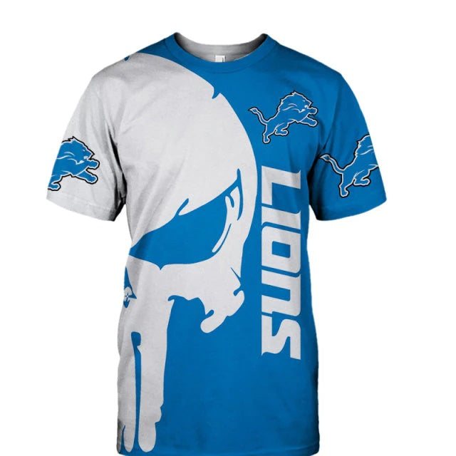 Detroit Lions Skull T-Shirt