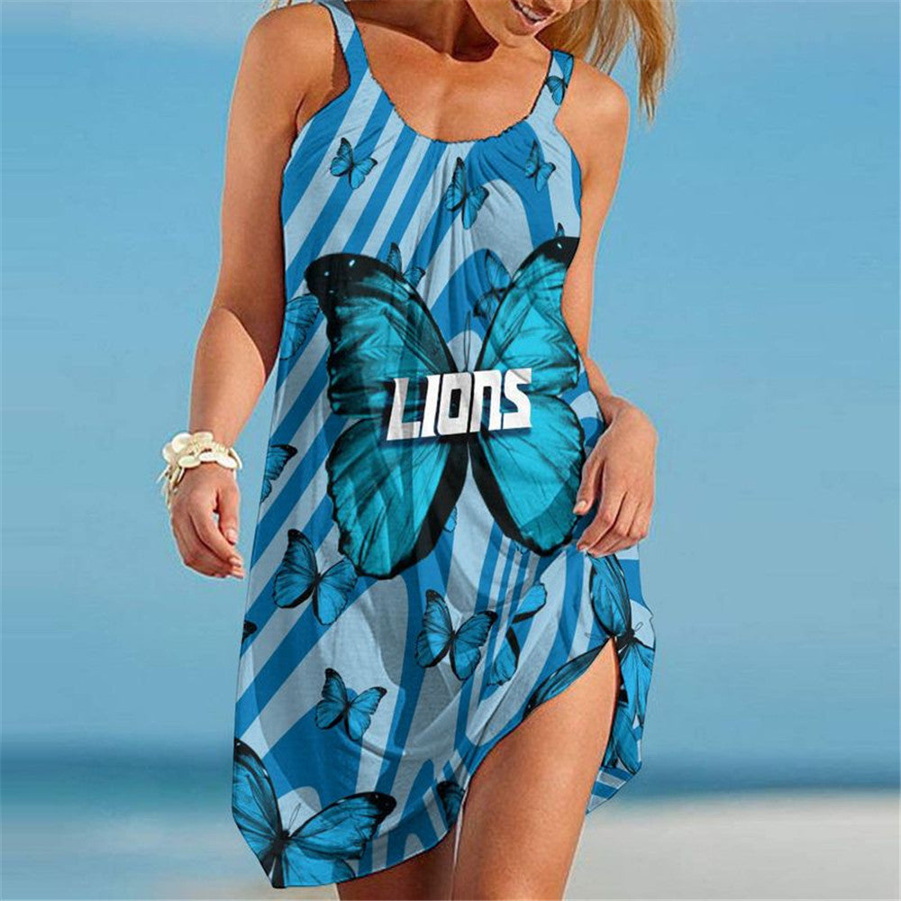 Detroit Lions Women Butterfly Beach Dress – SportsDexter