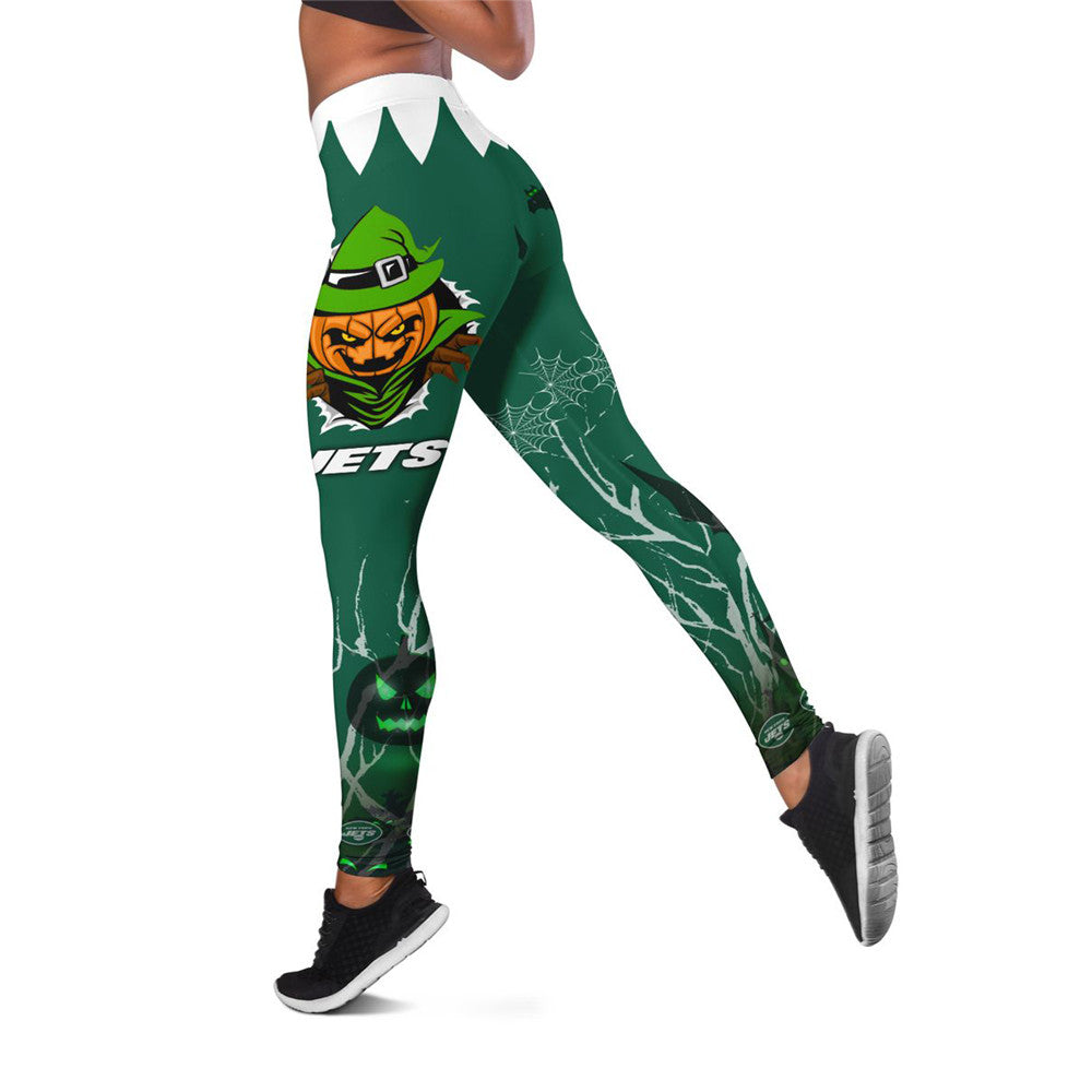 New York Jets Halloween 3D Leggings