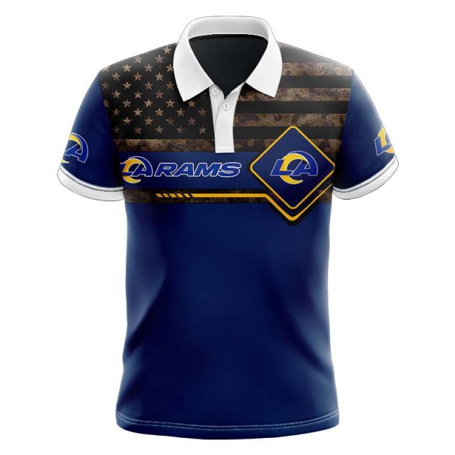 Los Angeles Rams American Flag Polo Shirt – SportsDexter