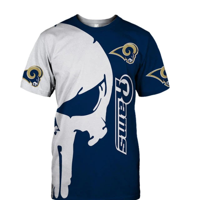 Los Angeles Rams 3D Skull T-Shirt