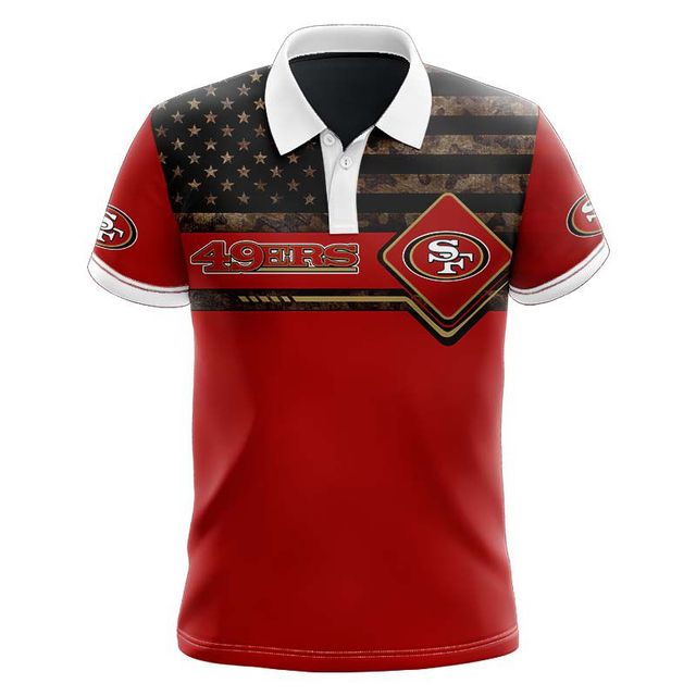 San Francisco 49ers American Flag Polo Shirt