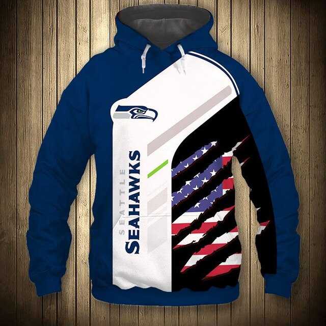 Seattle Seahawks American Flag Hoodie