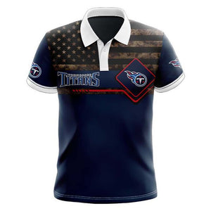 Tennessee Titans American Flag Polo Shirt