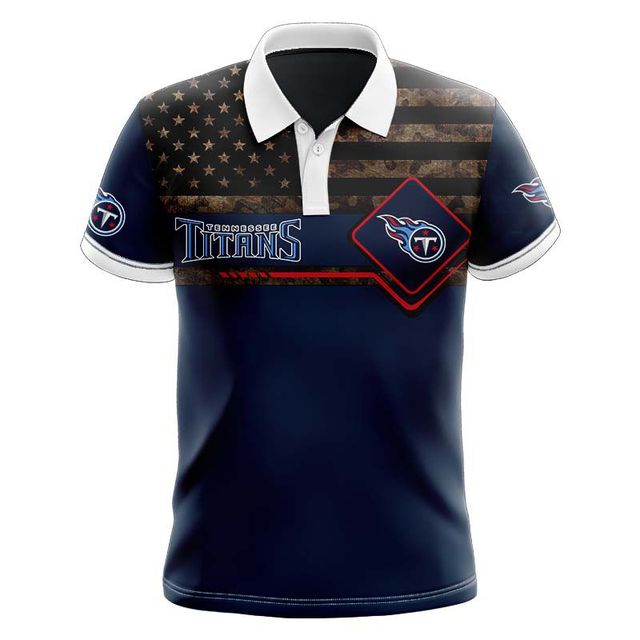 Tennessee Titans American Flag Polo Shirt