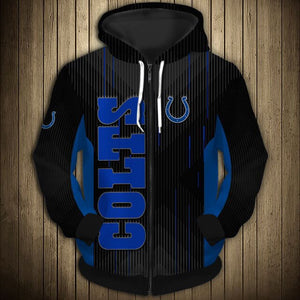 Indianapolis Colts Stripe Zipper Hoodie