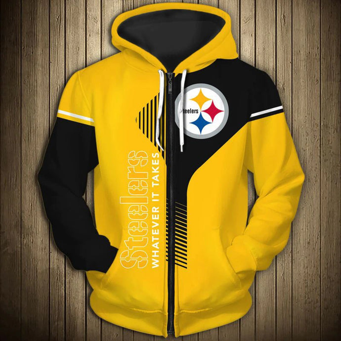 Pittsburgh Steelers Casual Zipper Hoodie