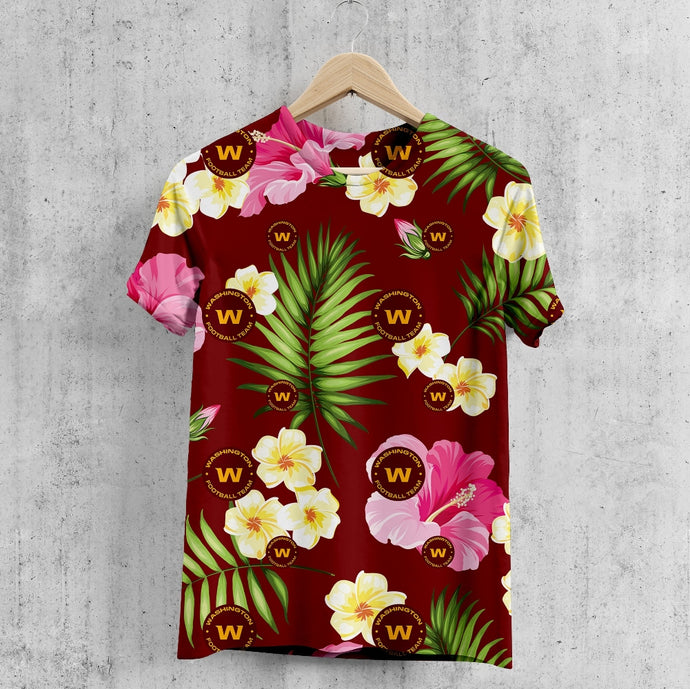 Washington Commanders Summer Floral T-Shirt