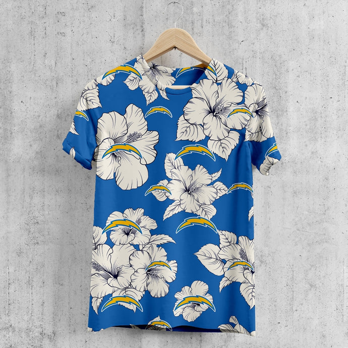 Los Angeles Chargers Tropical Floral T-Shirt