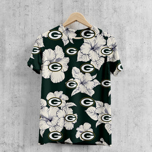 Green Bay Packers Tropical Floral T-Shirt