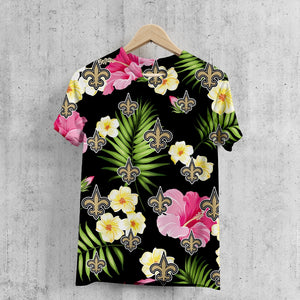 New Orleans Saints Summer Floral T-Shirt
