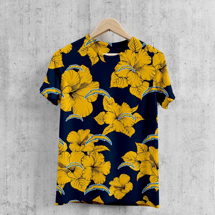 Los Angeles Chargers Tropical Floral T-Shirt