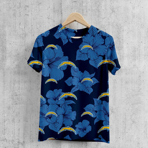 Los Angeles Chargers Tropical Floral T-Shirt