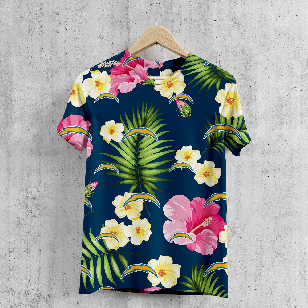 Los Angeles Chargers Summer Floral T-Shirt