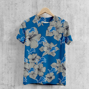 Detroit Lions Tropical Floral T-Shirt