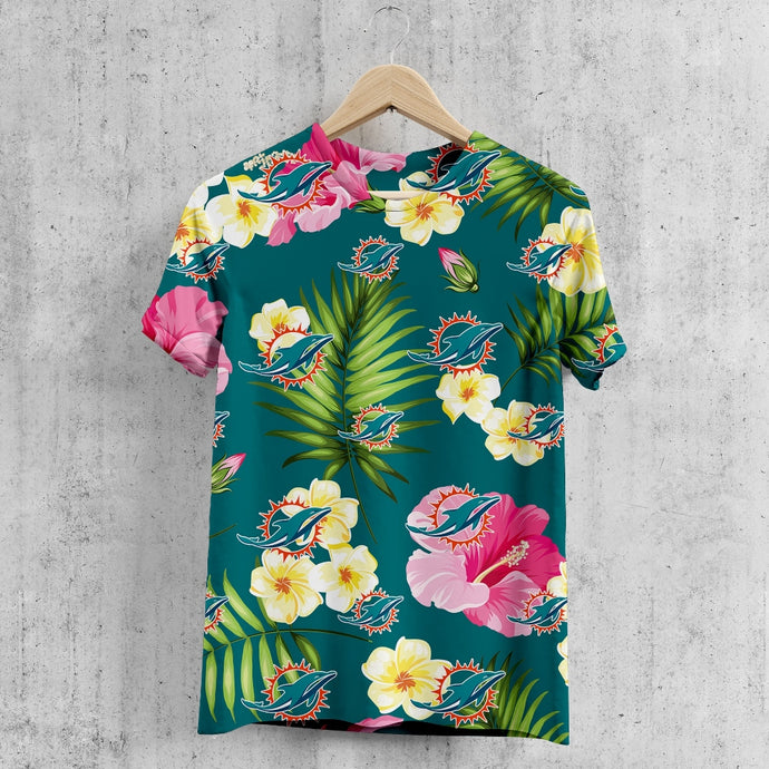 Miami Dolphins Summer Floral T-Shirt