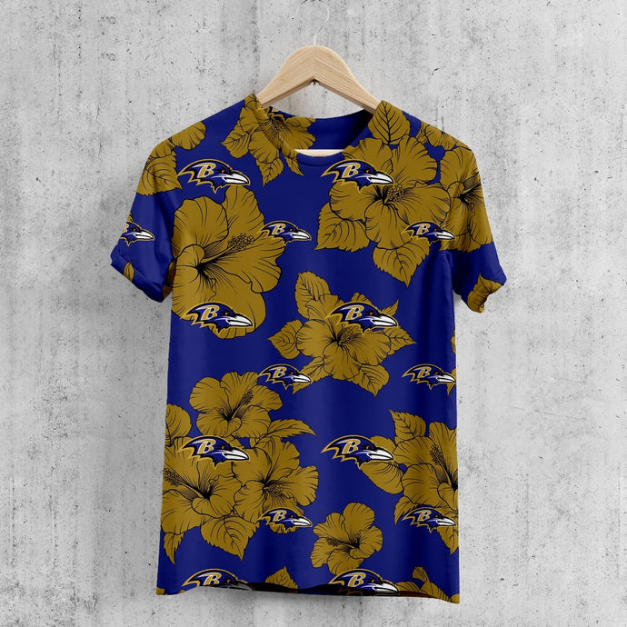Baltimore Ravens Tropical Floral T-Shirt