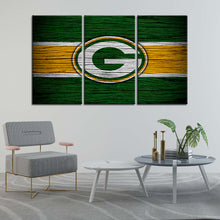 Load image into Gallery viewer, Green Bay Packers Wooden Look Wall Canvas 2