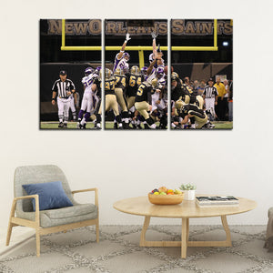 Garrett Hartley Kicks New Orleans Saints Wall Canvas 2