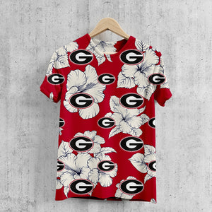 Georgia Bulldogs Tropical Floral T-Shirt