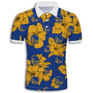 Golden State Warriors Tropical Floral Polo Shirt