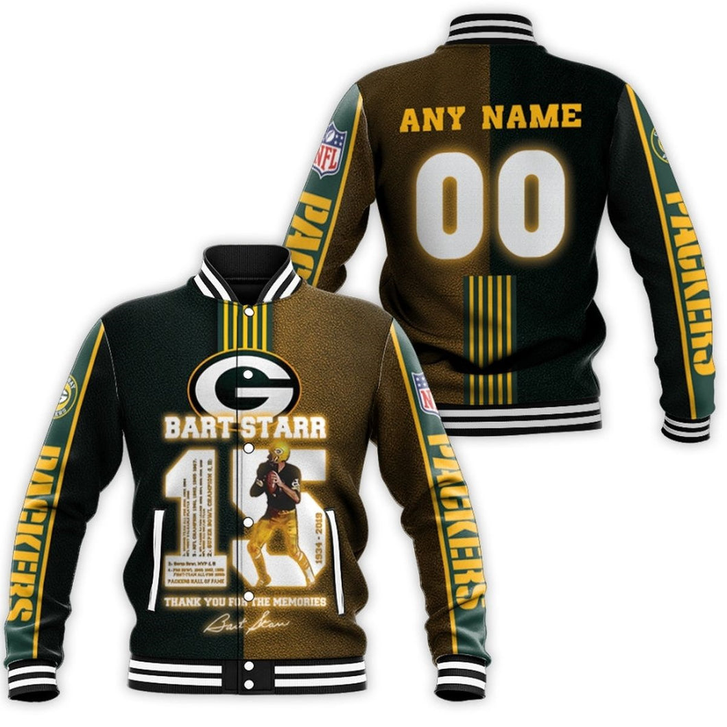 Green Bay Packers Legend Bart Starr Letterman Jacket