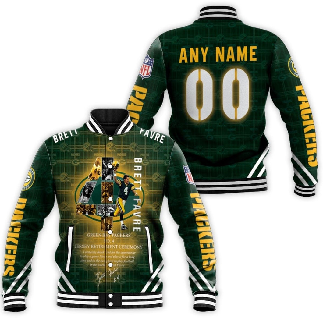 Green Bay Packers Legend Brett Favre Letterman Jacket