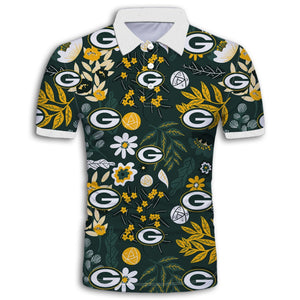 Green Bay Packers Aloha Hawaiian Polo Shirt
